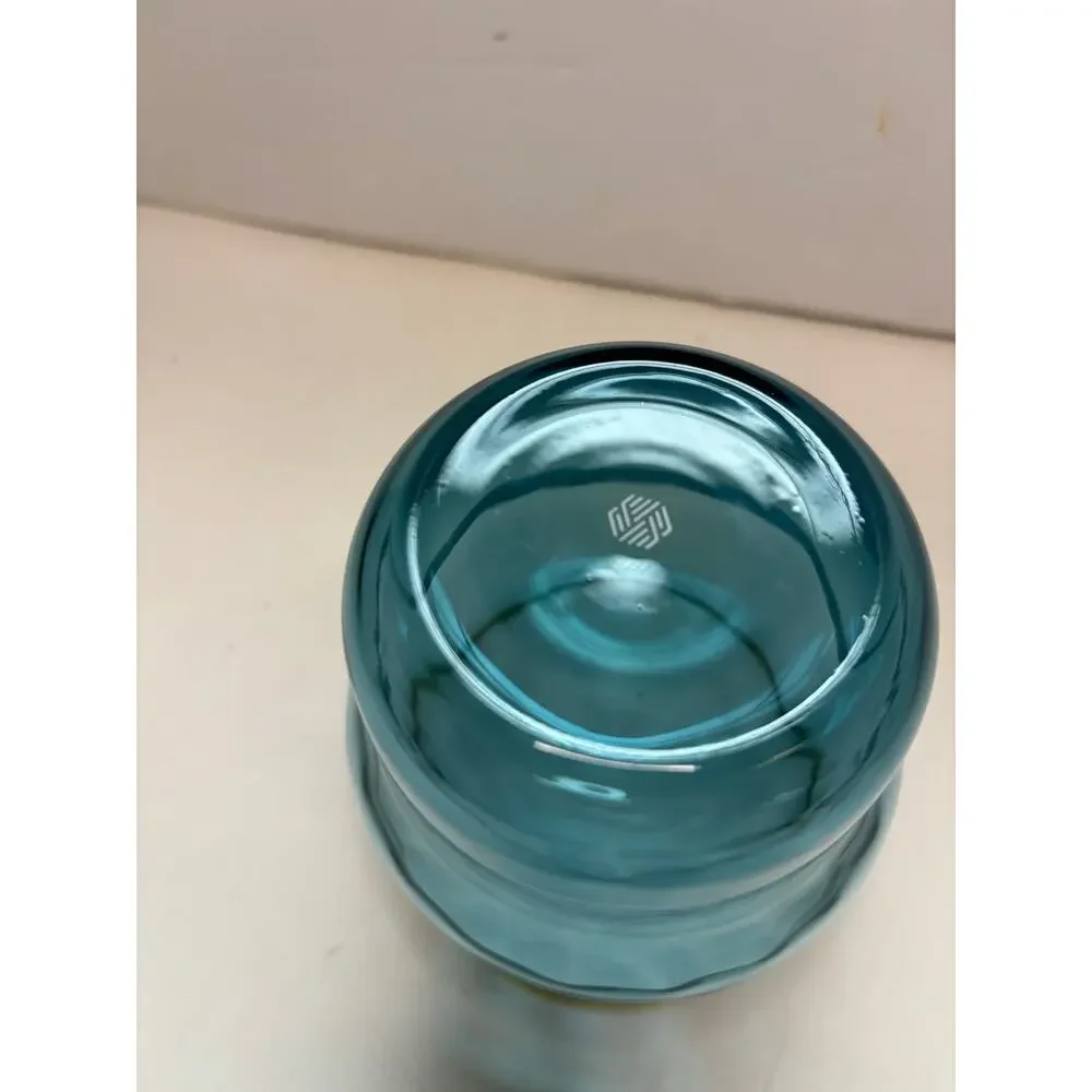 Scott Living Gold Band Contemporary Drinkware Glass Replacement Teal 16 oz